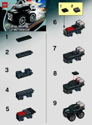 Instrucciones de Construcción - LEGO - 8658 - Big Bling Wheelie: Page 1