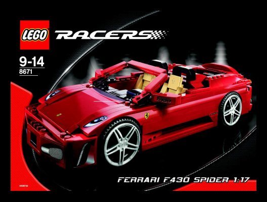 Instrucciones de Construcción - LEGO - 8671 - Ferrari F430 Spider 1:17: Page 1