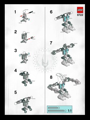 Instrucciones de Construcción - LEGO - 8722 - Kazi: Page 1