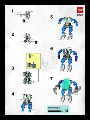 Instrucciones de Construcción - LEGO - 8726 - Dalu: Page 1