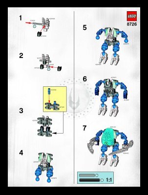 Instrucciones de Construcción - LEGO - 8726 - Dalu: Page 1