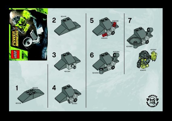 Instrucciones de Construcción - LEGO - 8908 - Monster Launcher: Page 1