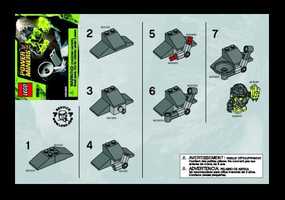 Instrucciones de Construcción - LEGO - 8908 - Monster Launcher: Page 1