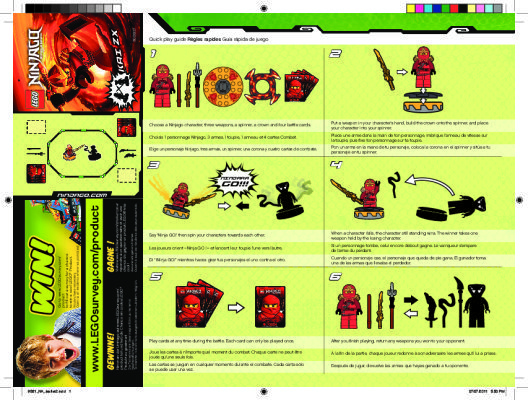 Instrucciones de Construcción - LEGO - 9561 - Kai ZX: Page 1