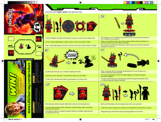 Instrucciones de Construcción - LEGO - 9566 - Samurai X: Page 1