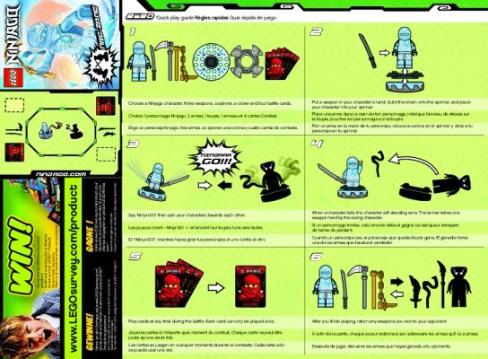 Instrucciones de Construcción - LEGO - 9590 - NRG Zane: Page 1