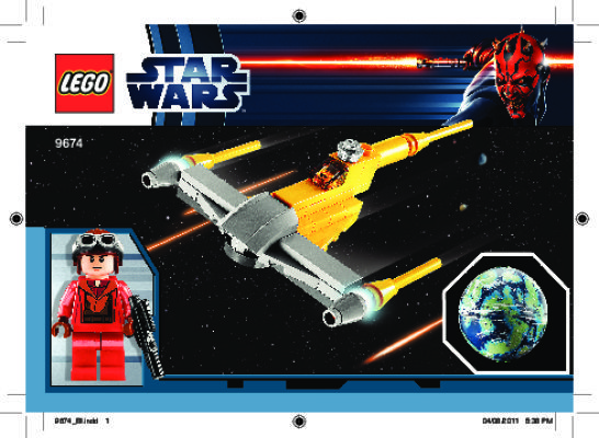 Instrucciones de Construcción - LEGO - 9674 - Naboo Starfighter™ & Naboo™: Page 1