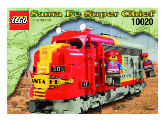 Instrucciones de Construcción - LEGO - 10020 - Santa Fe Locomotive: Page 1