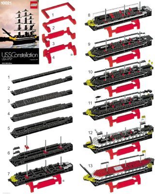 Instrucciones de Construcción - LEGO - 10021 - USS Constellation (398): Page 1