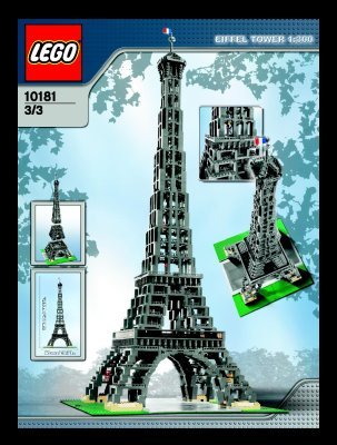 Instrucciones de Construcción - LEGO - 10181 - The Eiffel Tower 1:300: Page 1