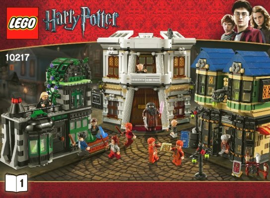 Instrucciones de Construcción - LEGO - 10217 - Diagon Alley™: Page 1