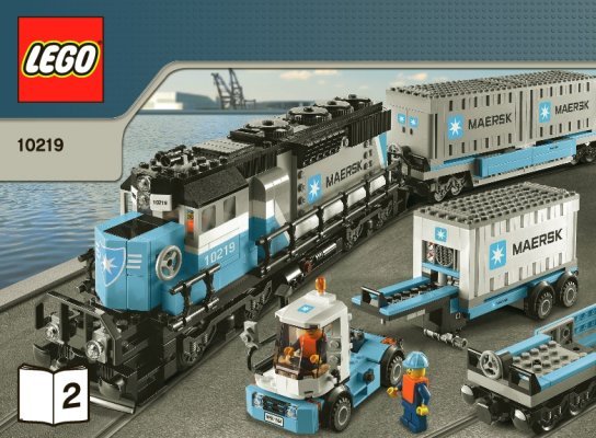 Instrucciones de Construcción - LEGO - 10219 - Maersk Train: Page 1