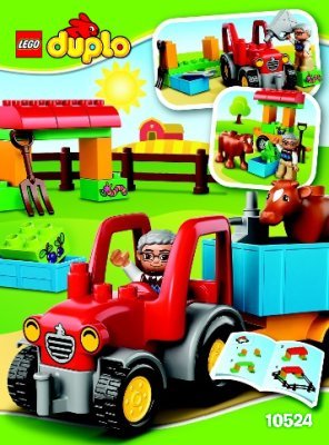 Instrucciones de Construcción - LEGO - DUPLO - 10524 - El Tractor de la Granja: Page 1