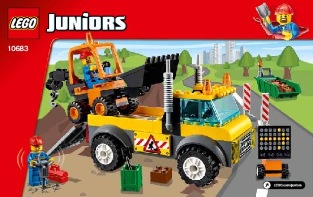 Instrucciones de Construcción - LEGO - Juniors - 10683 - Camión de Obras en Carretera: Page 1