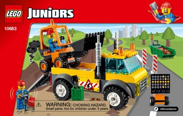 Instrucciones de Construcción - LEGO - Juniors - 10683 - Camión de Obras en Carretera: Page 1