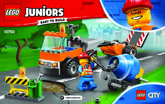 Instrucciones de Construcción - LEGO - 10750 - Road Repair Truck: Page 1