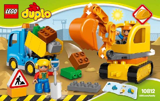 Instrucciones de Construcción - LEGO - DUPLO - 10812 - Camión y excavadora con orugas: Page 1