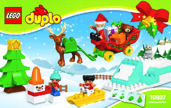 Instrucciones de Construcción - LEGO - DUPLO - 10837 - Trineo de Papá Noel: Page 1