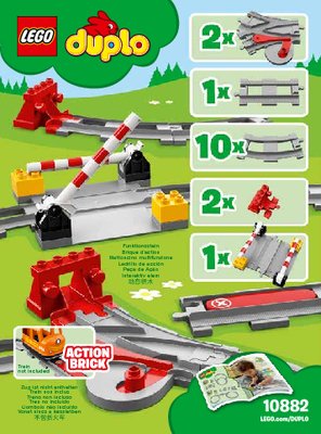 Instrucciones de Construcción - LEGO - 10882 - Train Tracks: Page 1