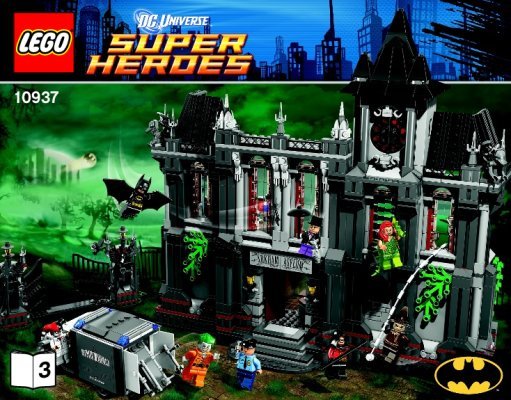 Instrucciones de Construcción - LEGO - DC Comics Super Heroes - 10937 - Batman™: Caos en el Asilo Arkham: Page 1