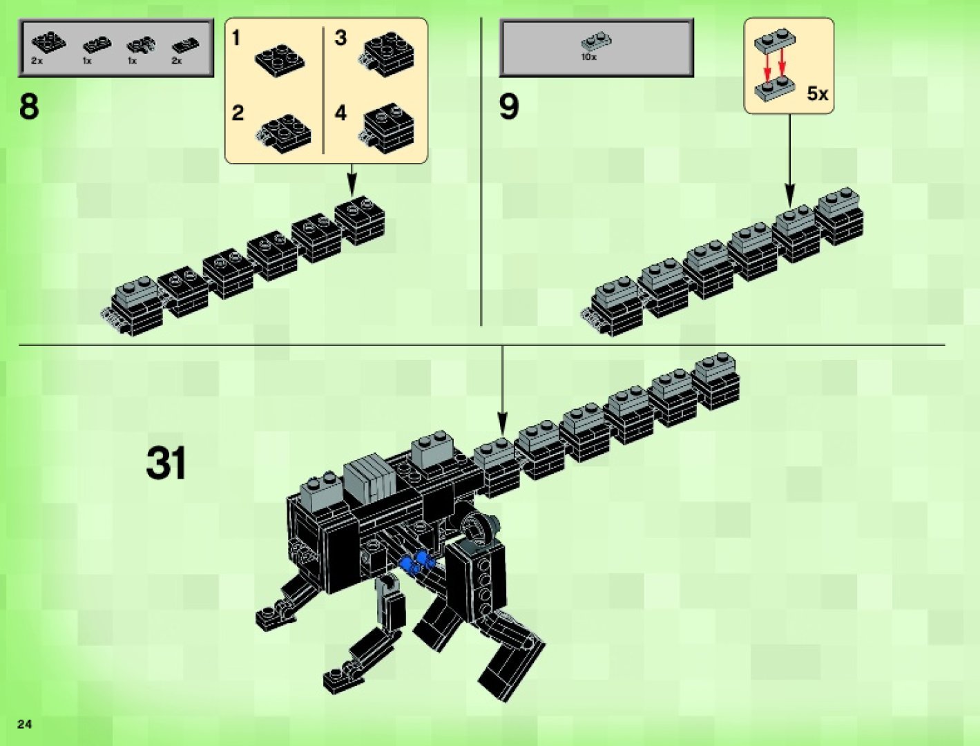 Instrucciones de Construcción - LEGO - Minecraft - 21117 - El Dragón Ender