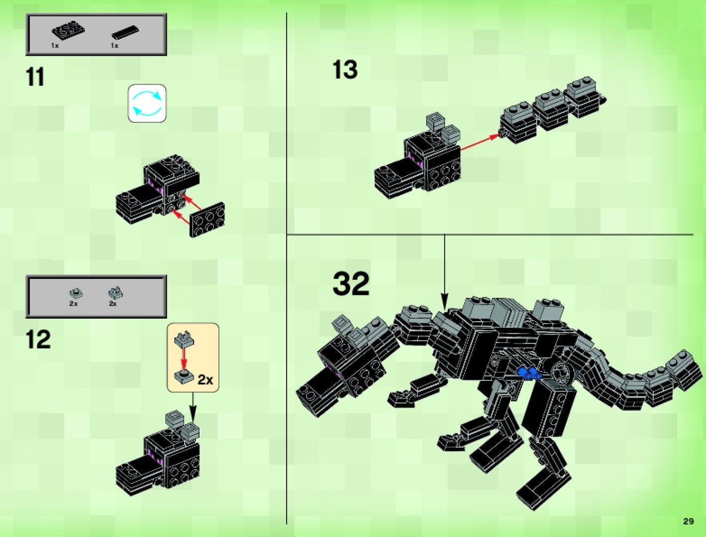 Instrucciones de Construcción - LEGO - Minecraft - 21117 - El Dragón Ender