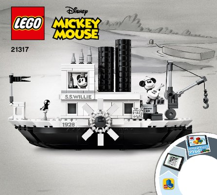 Instrucciones de Construcción - LEGO - 21317 - Steamboat Willie: Page 1