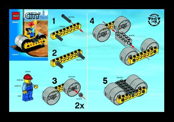 Instrucciones de Construcción - LEGO - 30003 - Steam Roller: Page 1