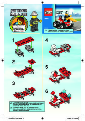 Instrucciones de Construcción - LEGO - 30010 - Fire Chief: Page 1