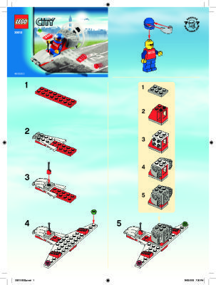 Instrucciones de Construcción - LEGO - 30012 - Mini Airplane: Page 1