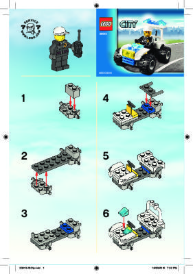 Instrucciones de Construcción - LEGO - 30013 - Police Quad: Page 1