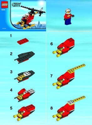 Instrucciones de Construcción - LEGO - 30019 - Fire Helicopter: Page 1