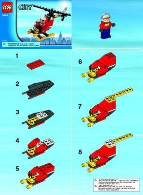 Instrucciones de Construcción - LEGO - 30019 - Fire Helicopter: Page 1