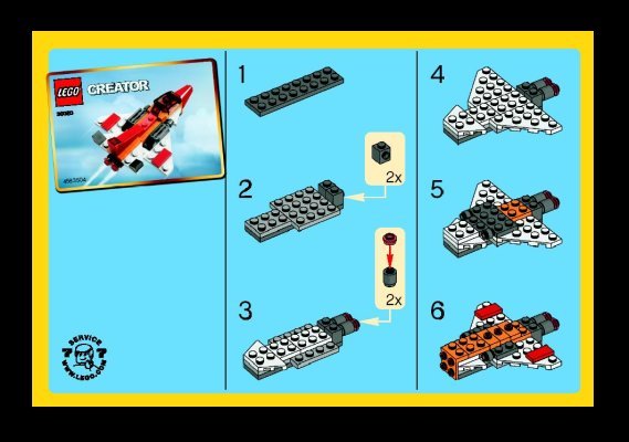 Instrucciones de Construcción - LEGO - 30020 - Jet: Page 1