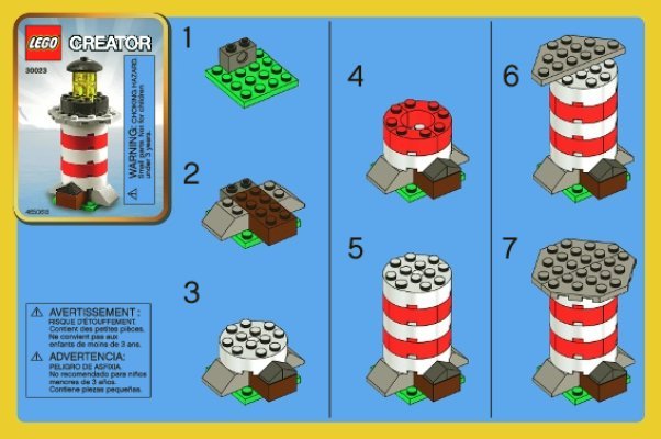 Instrucciones de Construcción - LEGO - 30023 - Lighthouse: Page 1