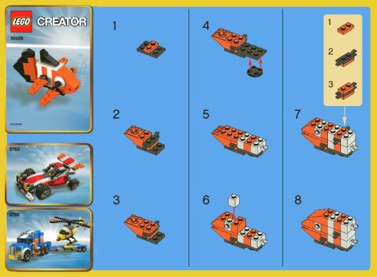 Instrucciones de Construcción - LEGO - 30025 - Clown Fish: Page 1