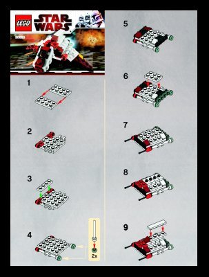 Instrucciones de Construcción - LEGO - 30050 - Republic Attack Shuttle: Page 1