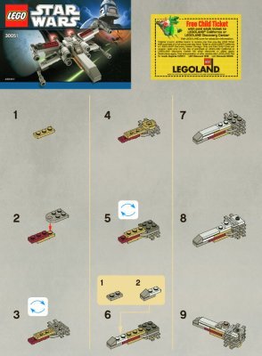 Instrucciones de Construcción - LEGO - 30051 - X-wing: Page 1