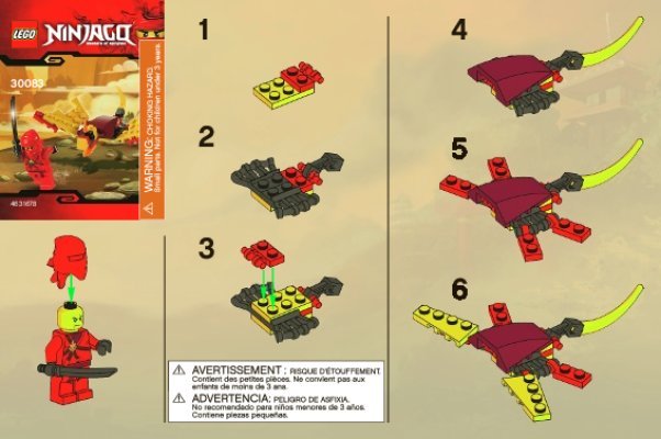 Instrucciones de Construcción - LEGO - 30083 - Dragon Fight: Page 1