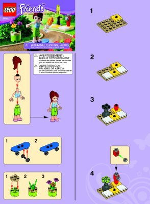 Instrucciones de Construcción - LEGO - 30101 - Mia's Skateboard: Page 1