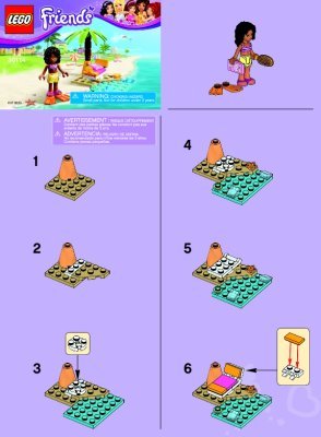 Instrucciones de Construcción - LEGO - 30114 - Andrea’s Beach Lounge: Page 1