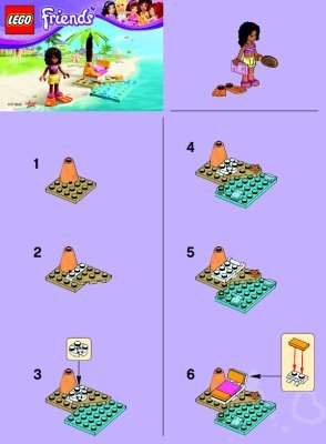 Instrucciones de Construcción - LEGO - 30114 - Andrea’s Beach Lounge: Page 1