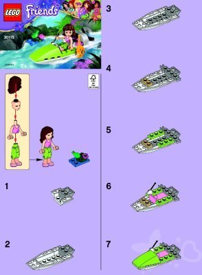 Instrucciones de Construcción - LEGO - 30115 - Jungle Boat: Page 1