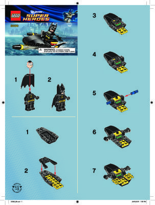 Instrucciones de Construcción - LEGO - 30160 - BatmanTM: Jet Surfer: Page 1