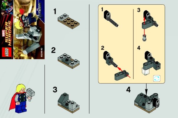 Instrucciones de Construcción - LEGO - 30163 - Thor and the Tesseract: Page 1