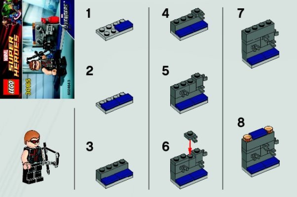 Instrucciones de Construcción - LEGO - 30165 - Hawkeye with Hero Gear: Page 1