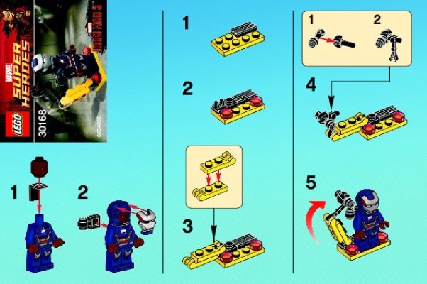 Instrucciones de Construcción - LEGO - 30168 - Gun mounting system: Page 1