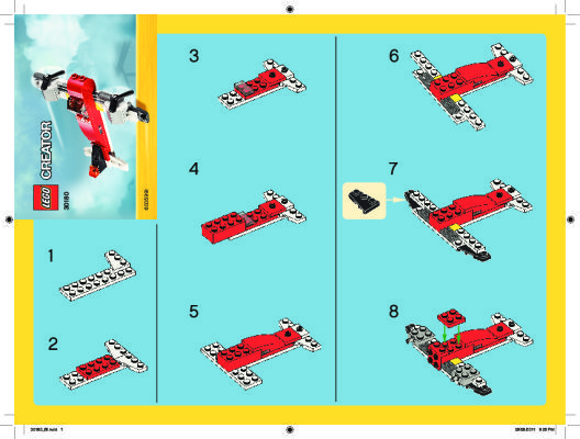 Instrucciones de Construcción - LEGO - 30180 - Twin Prop: Page 1