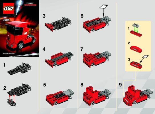 Instrucciones de Construcción - LEGO - 30191 - Scuderia Ferrari Truck: Page 1