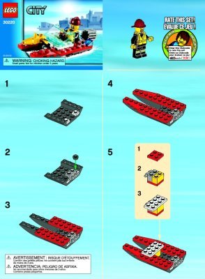 Instrucciones de Construcción - LEGO - 30220 - Fire Speedboat: Page 1